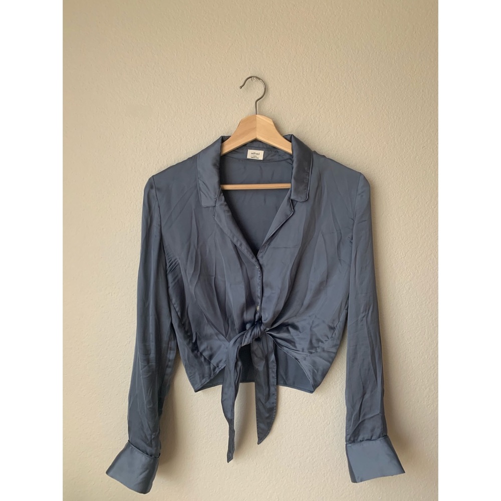 Aritzia Wilfred tie front blouse xxs